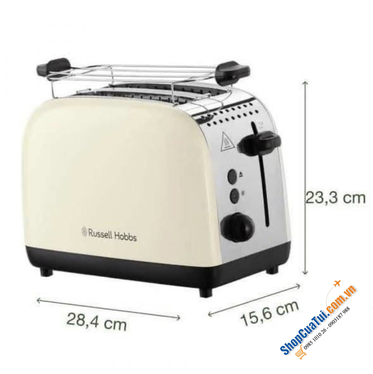 Máy nướng bánh mì Russell Hobbs 26551-56 Colours Plus 1600W.