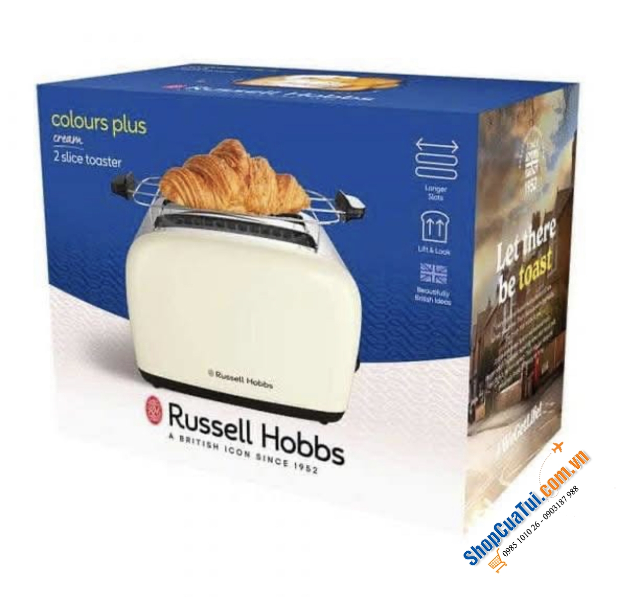 Máy nướng bánh mì Russell Hobbs 26551-56 Colours Plus 1600W.