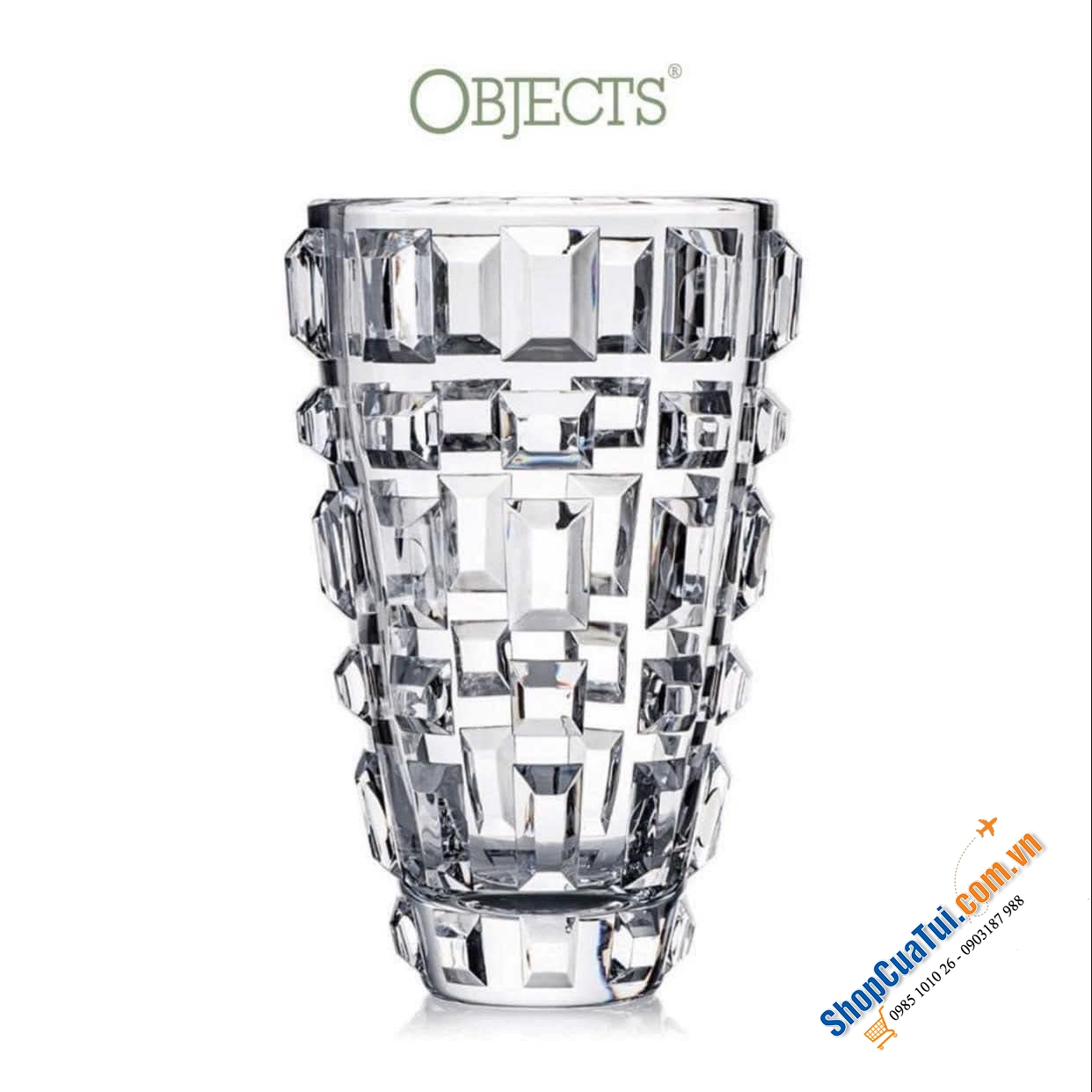 Lọ hoa Rogaska Gem 31cm tinh tế và sang trọng, thẩm mỹ cao