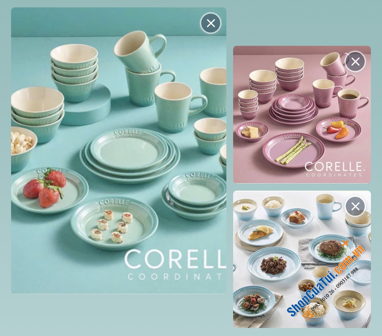 Set bát cao cấp CORELLE 24 chiếc dùng cho 4 người