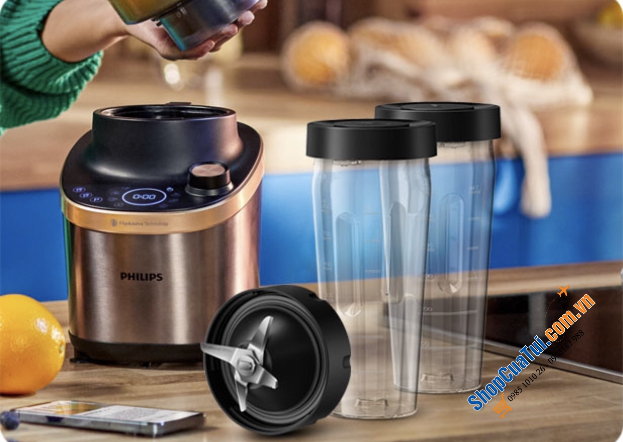 Máy Xay Ép chậm PHILIPS HR3770/10 - Đột Phá Công Nghệ Xay & Ép Trong Một!