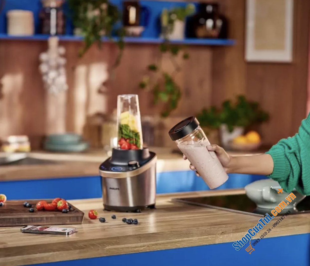 Máy Xay Ép chậm PHILIPS HR3770/10 - Đột Phá Công Nghệ Xay & Ép Trong Một!