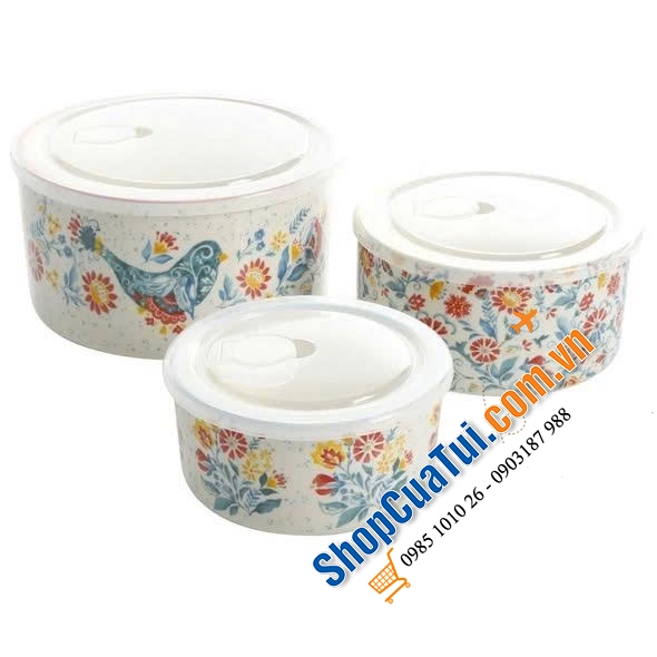 Sét hộp sứ tròn 6 món The Pioneer Woman Mazie.