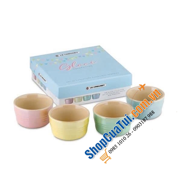 Nồi thép tráng men Le Creuset size 20cm - Made in Thailand - tặng kèm 1 set 4 hũ Ramekins nhé!