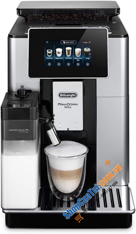 Máy pha cà phê tự động De\\\'Longhi PrimaDonna Soul ECAM 610.55.SB made in EU.