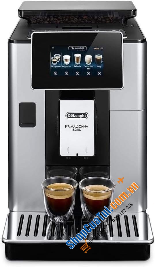 Máy pha cà phê tự động De\\\'Longhi PrimaDonna Soul ECAM 610.55.SB made in EU.