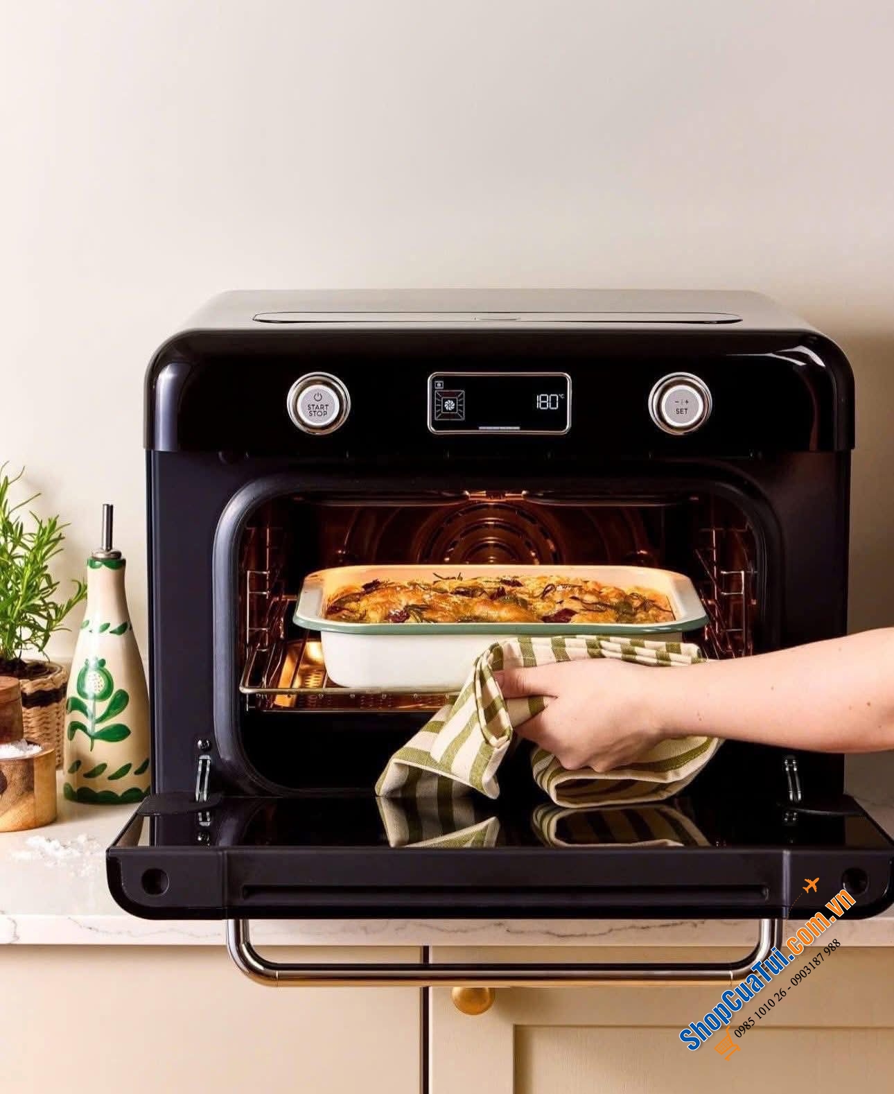 Lò nướng kèm hấp SMEG.