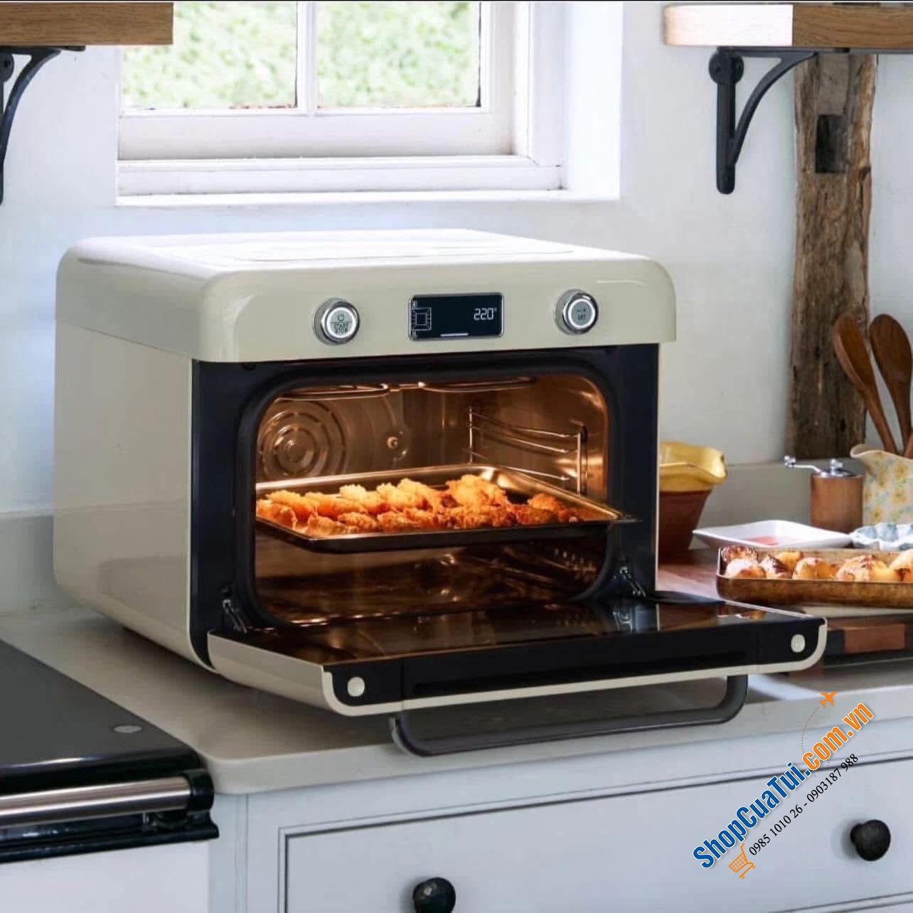 Lò nướng kèm hấp SMEG.