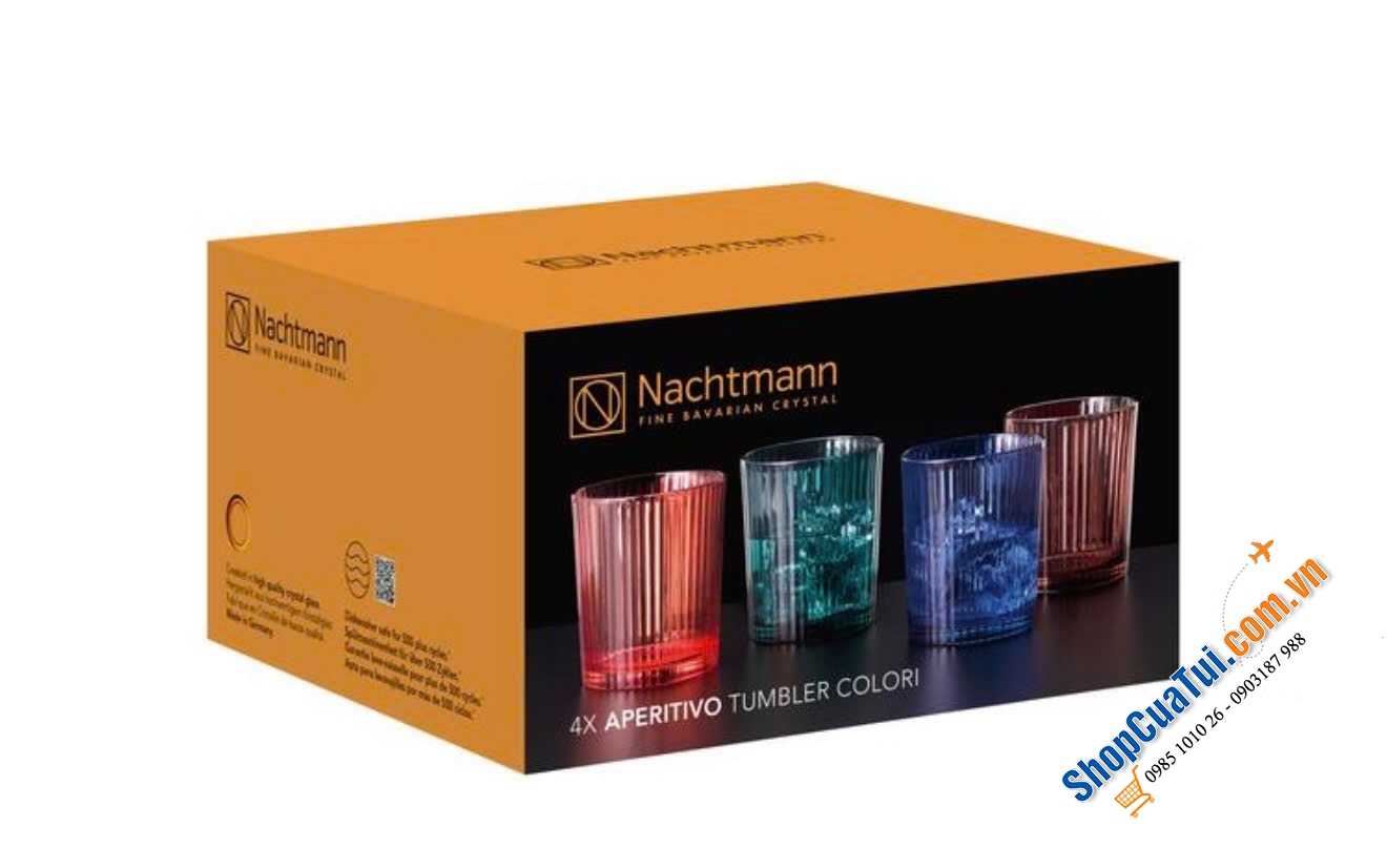 Bộ 4 cốc pha lê Nachtmann Aperitivo Colouri 106468 – Tôn Vinh Vẻ Đẹp Không Gian Sống.