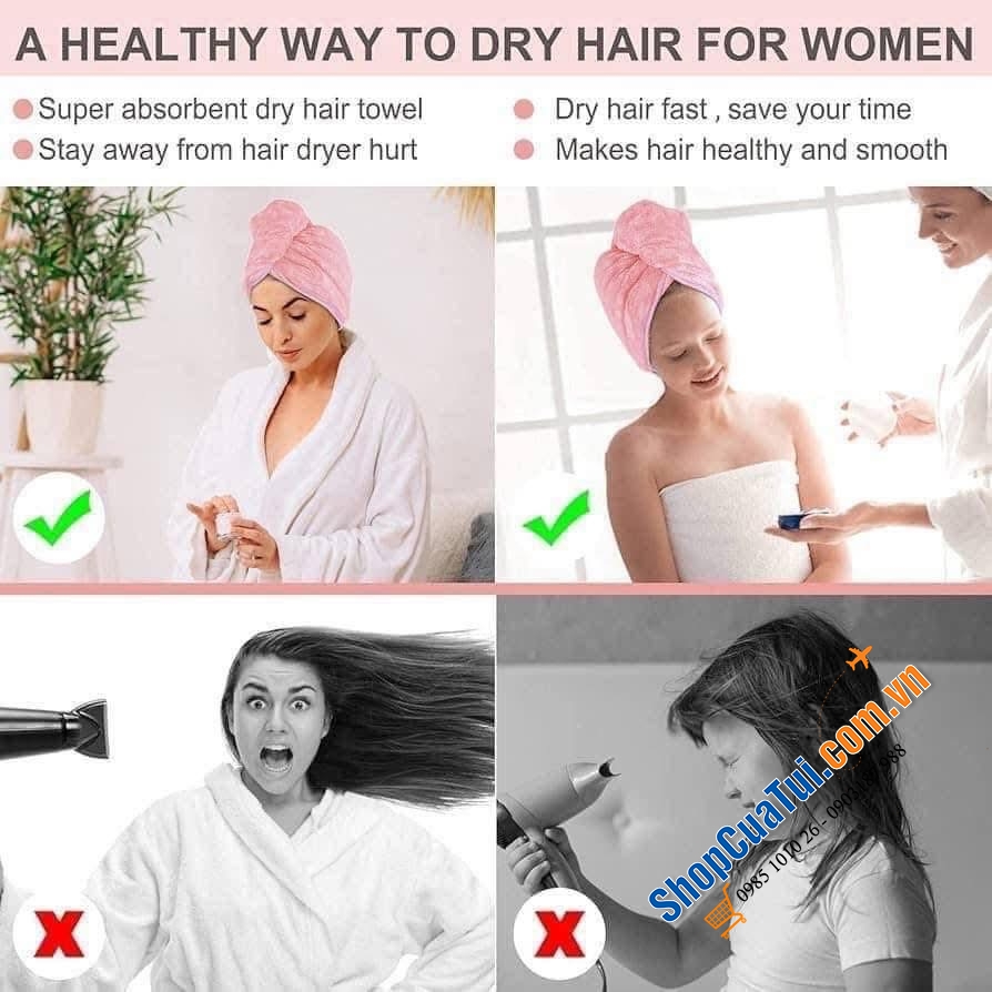 SET KHĂN QUẤN TÓC + TUBAN HÃNG ACKSONSE mầu hồng xinh lắm ạ.