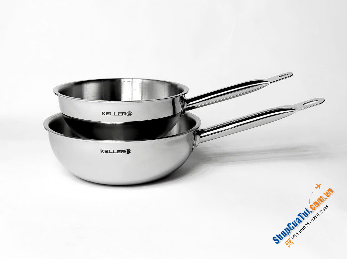 Chảo đúc Keller 5 lớp thép SUS316 sâu lòng 20cm hoặc 24cm