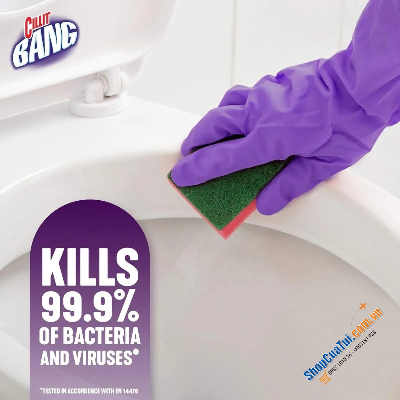 Xịt tẩy mốc Cillit Bang Power Cleaner koniec z pleśnią 750ml.