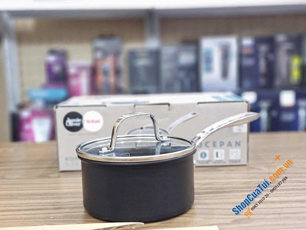QUÁNH CHỐNG DÍNH TEFAL JAMIE OLIVER HOME COOK 16CM CÓ NẮP.