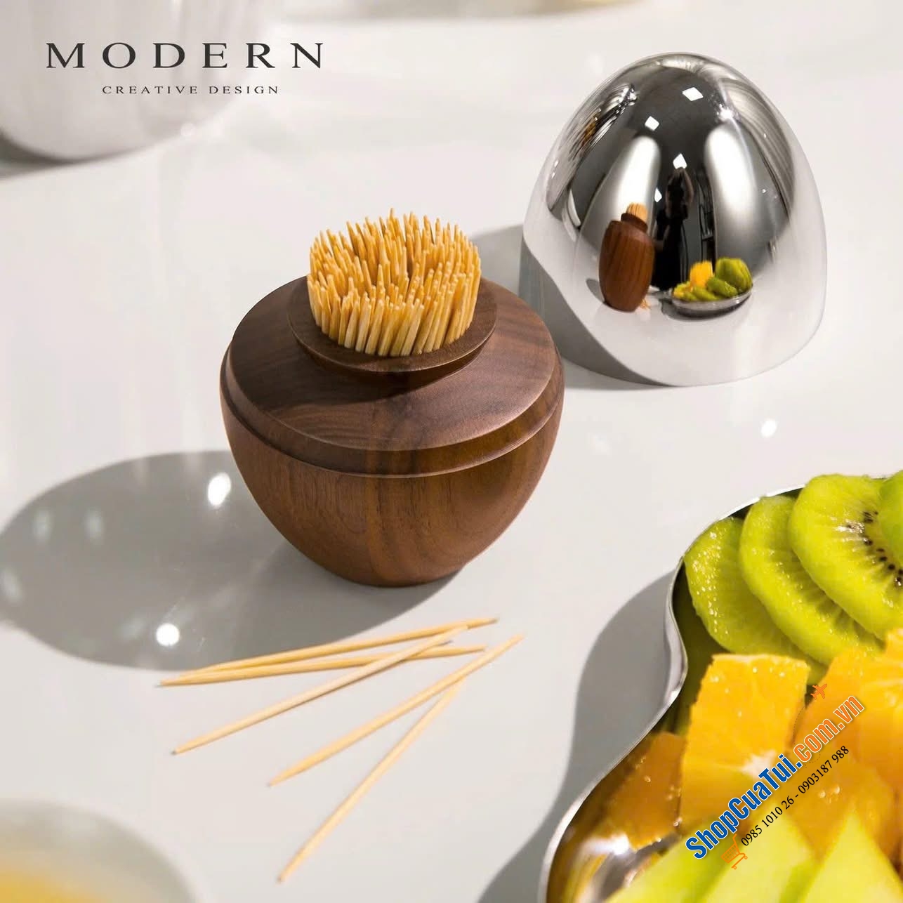 Lọ tăm hình quả trứng Modern.