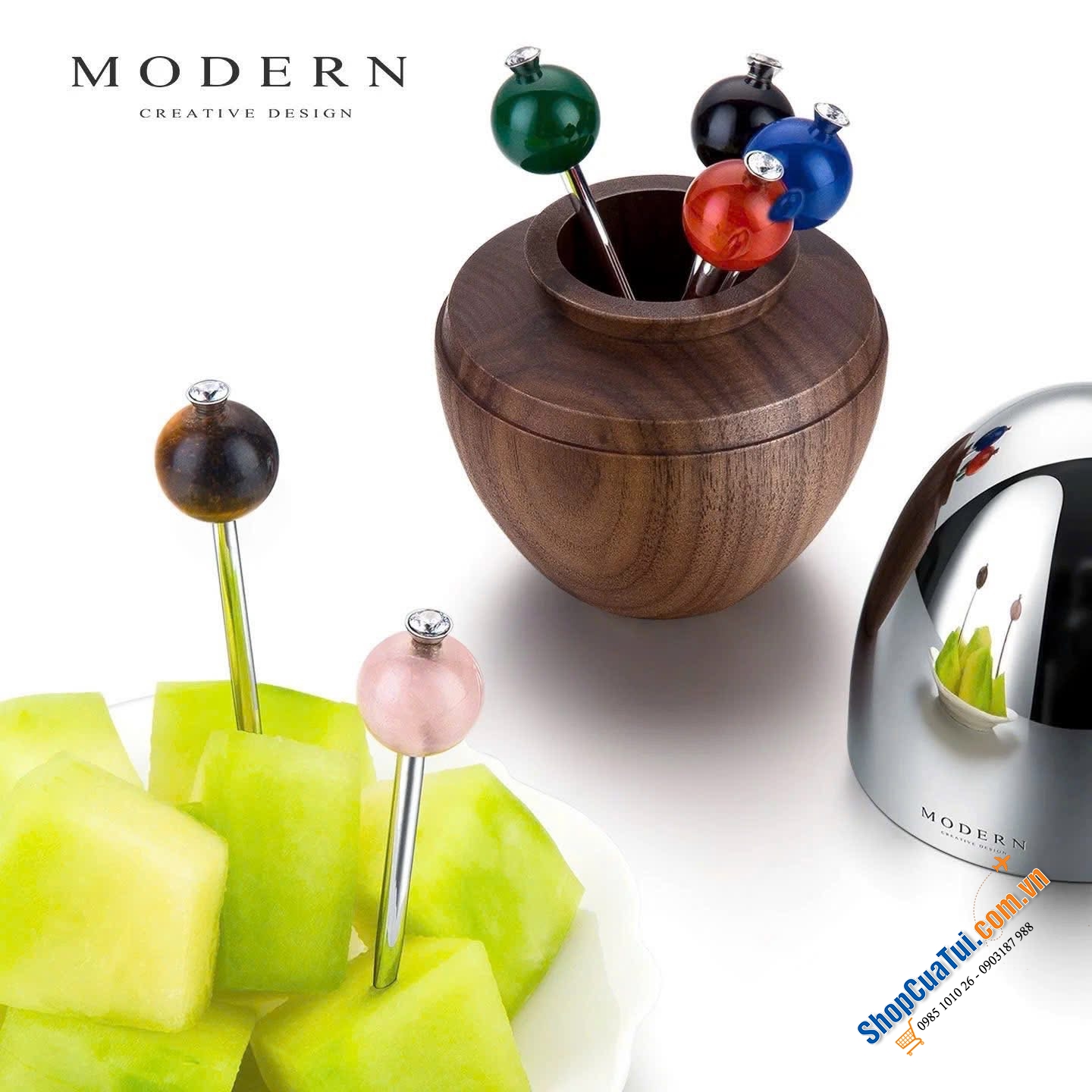 Bộ 6 dĩa hoa quả Modern.