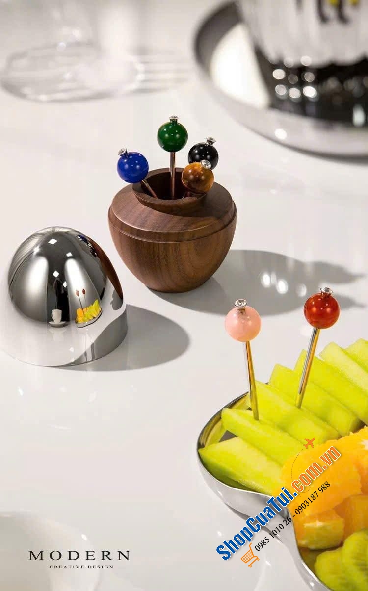 Bộ 6 dĩa hoa quả Modern.