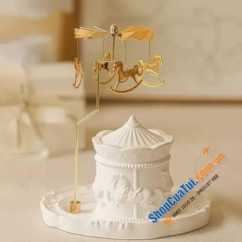 Sét nến thơm kèm giá đỡ nến xoay cao cấp.