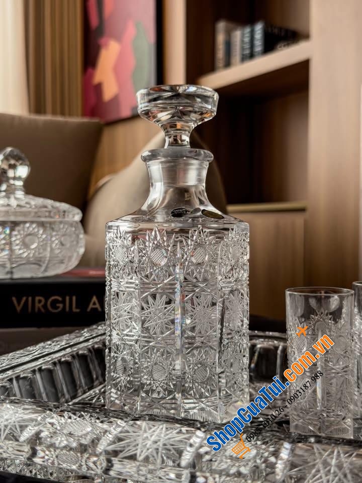 Bộ bình rượu Pito M57 500ml Crystal Bohemia – Tinh Hoa Pha Lê Đẳng Cấp.