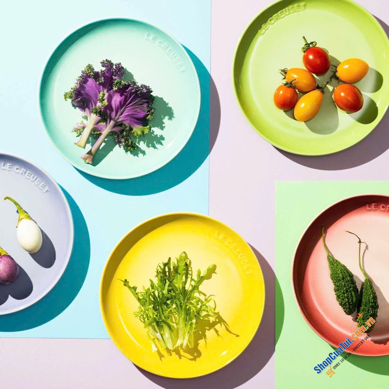 Set 6 đĩa 17cm MÀU SẮC CỦA NHÀ le creuset.