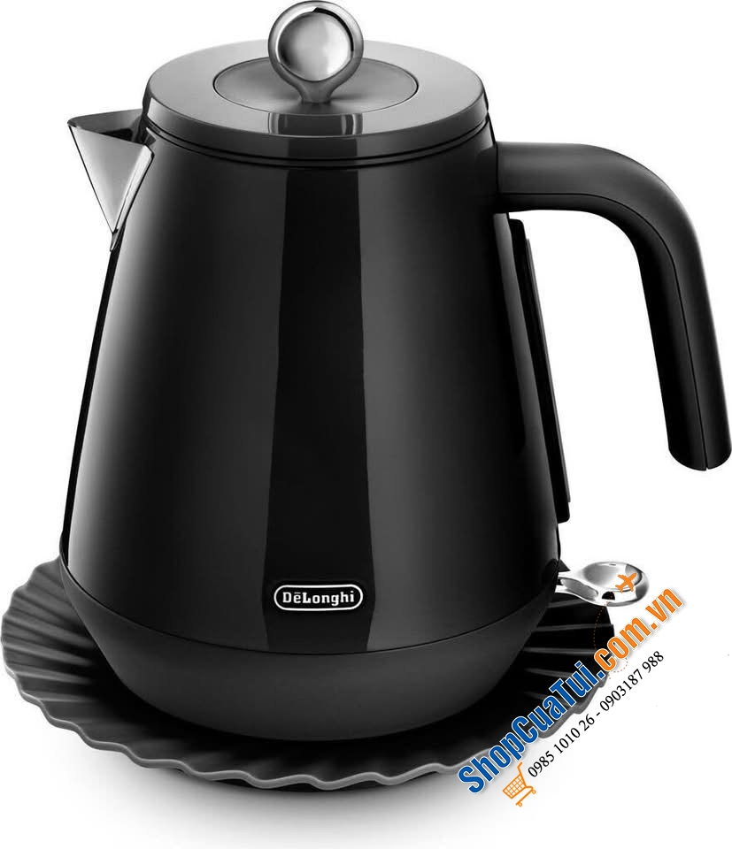 Ấm DeLonghi ECLETTICA  KBD2001 1,7L màu Đen Bóng siêu đẹp.