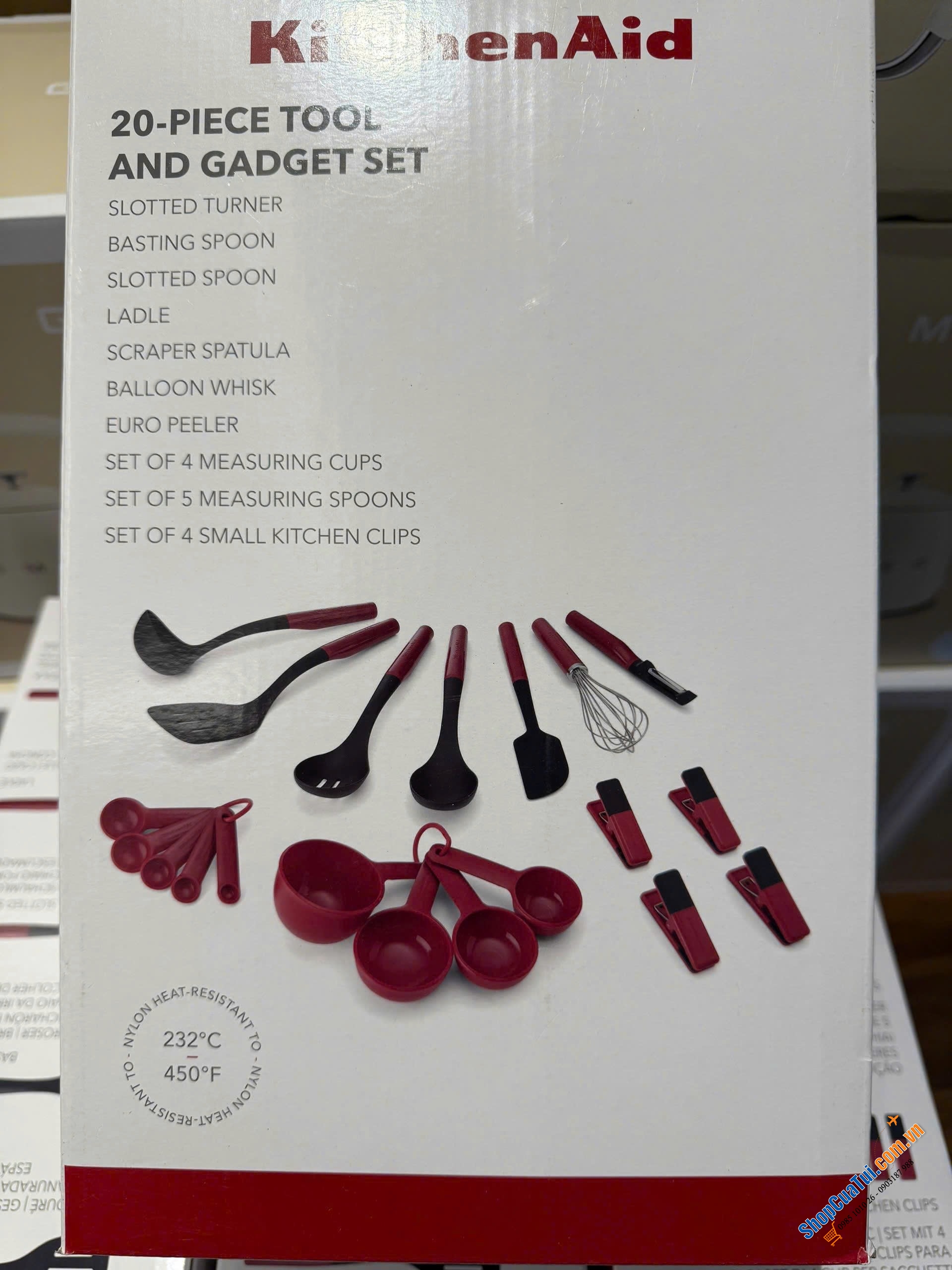 Set Dụng Cụ Kitchenaid 20 món.