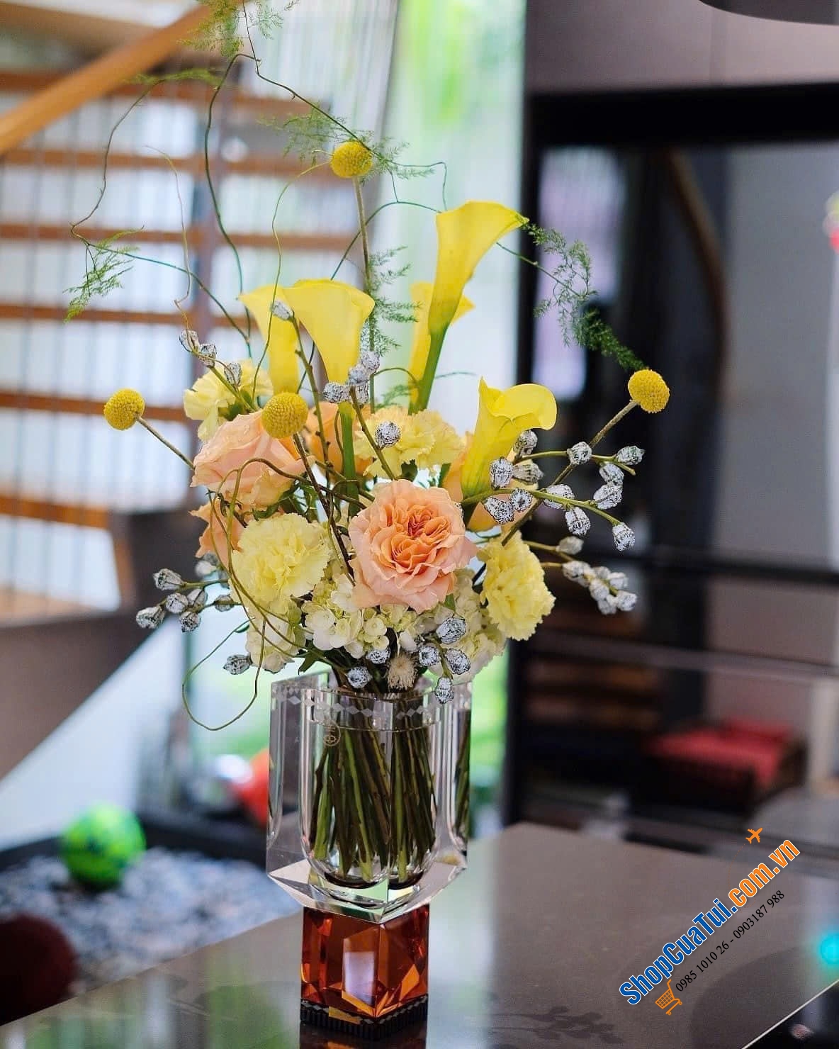 Lọ hoa Reflections Copenhagen Ohio Vase 2 Màu Cam , Xanh.