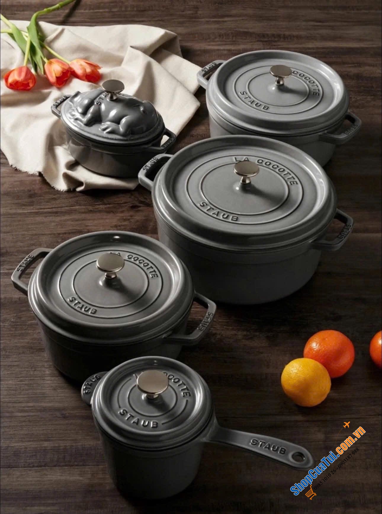 Quánh Staub thành cao đường kính 14cm.