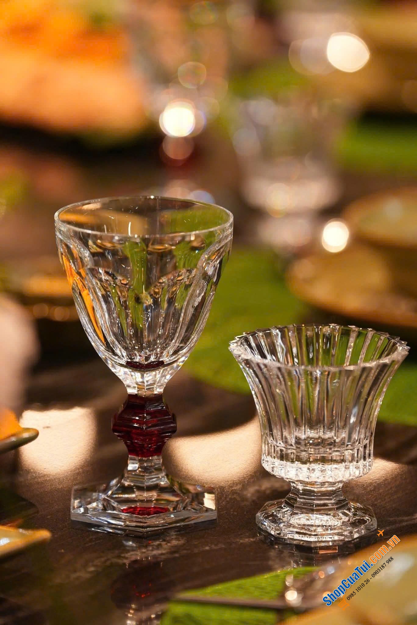 Set 6 Ly  pha lê Rogaska Windsor.