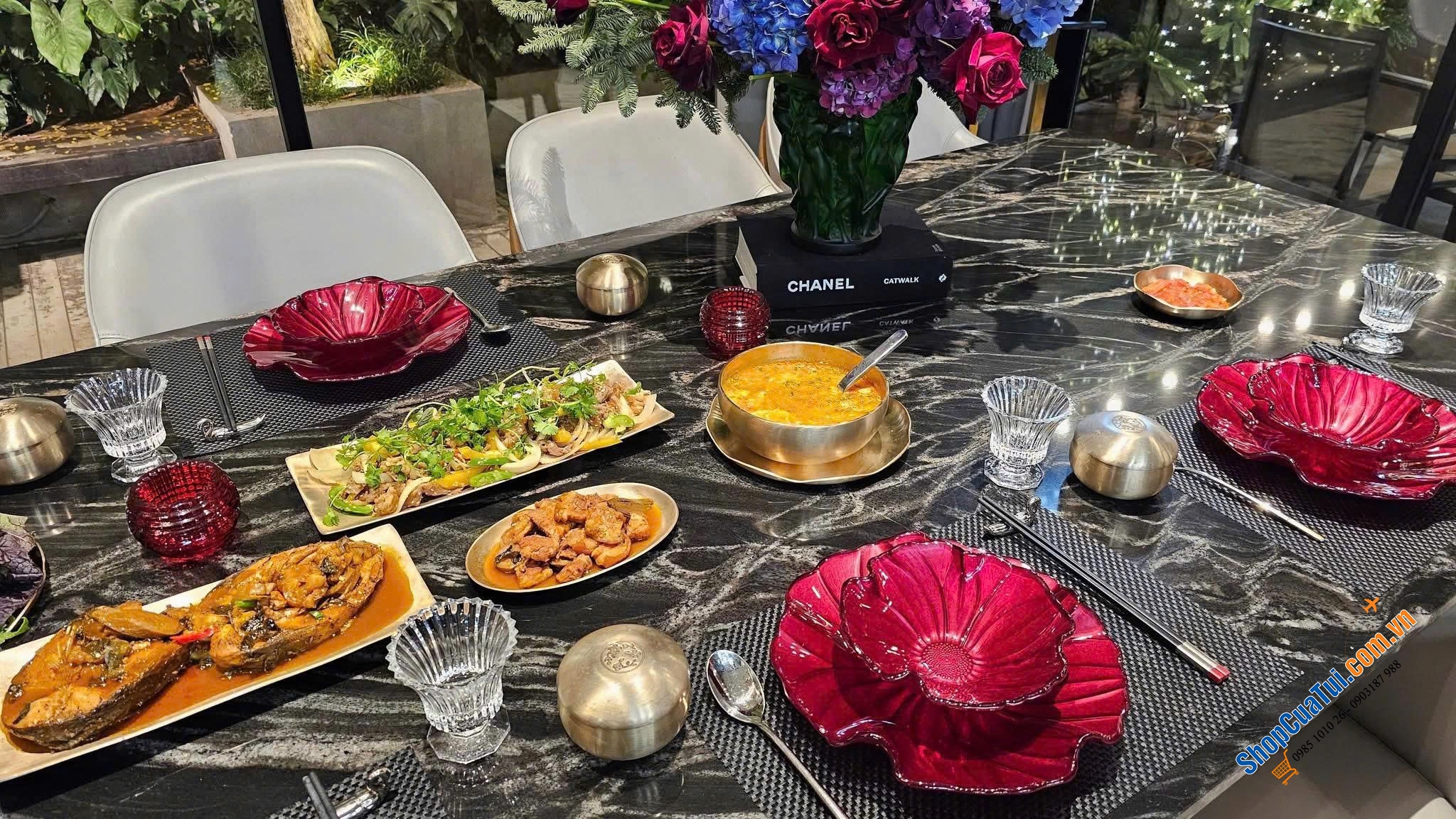 Set 6 Ly  pha lê Rogaska Windsor.