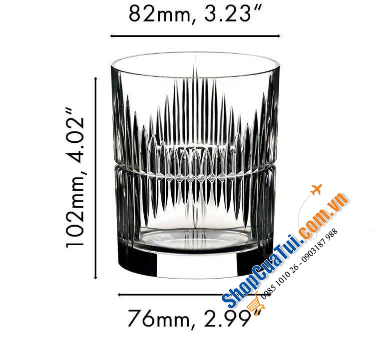 Set 2 cốc RIEDEL Tumbler Collection Shadows 320ml - Made in Germany.