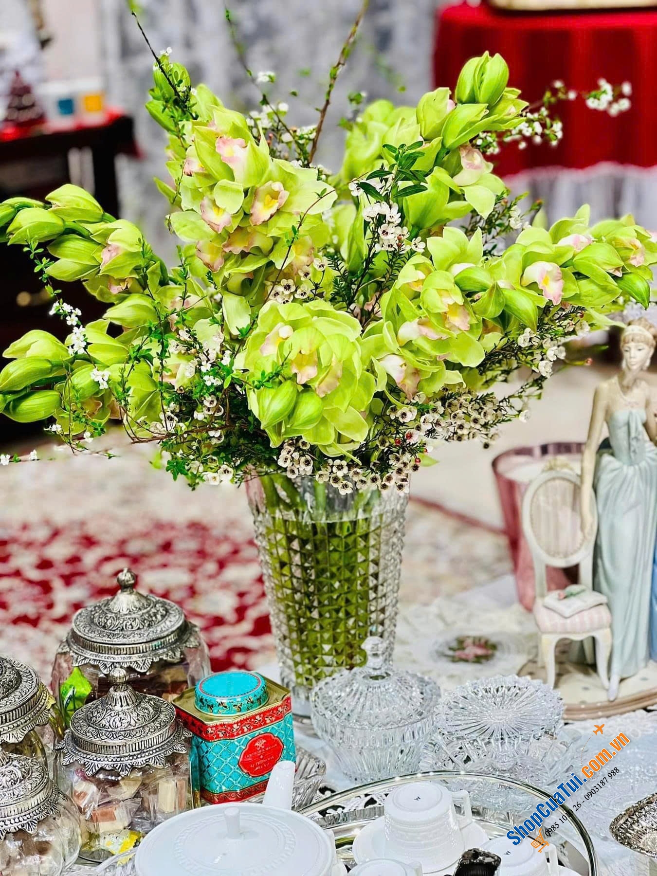 Lọ hoa Rogaska Diamond  27.5cm - lọ hoa pha lê nhấn mạnh sự hiện đại, thẩm mỹ