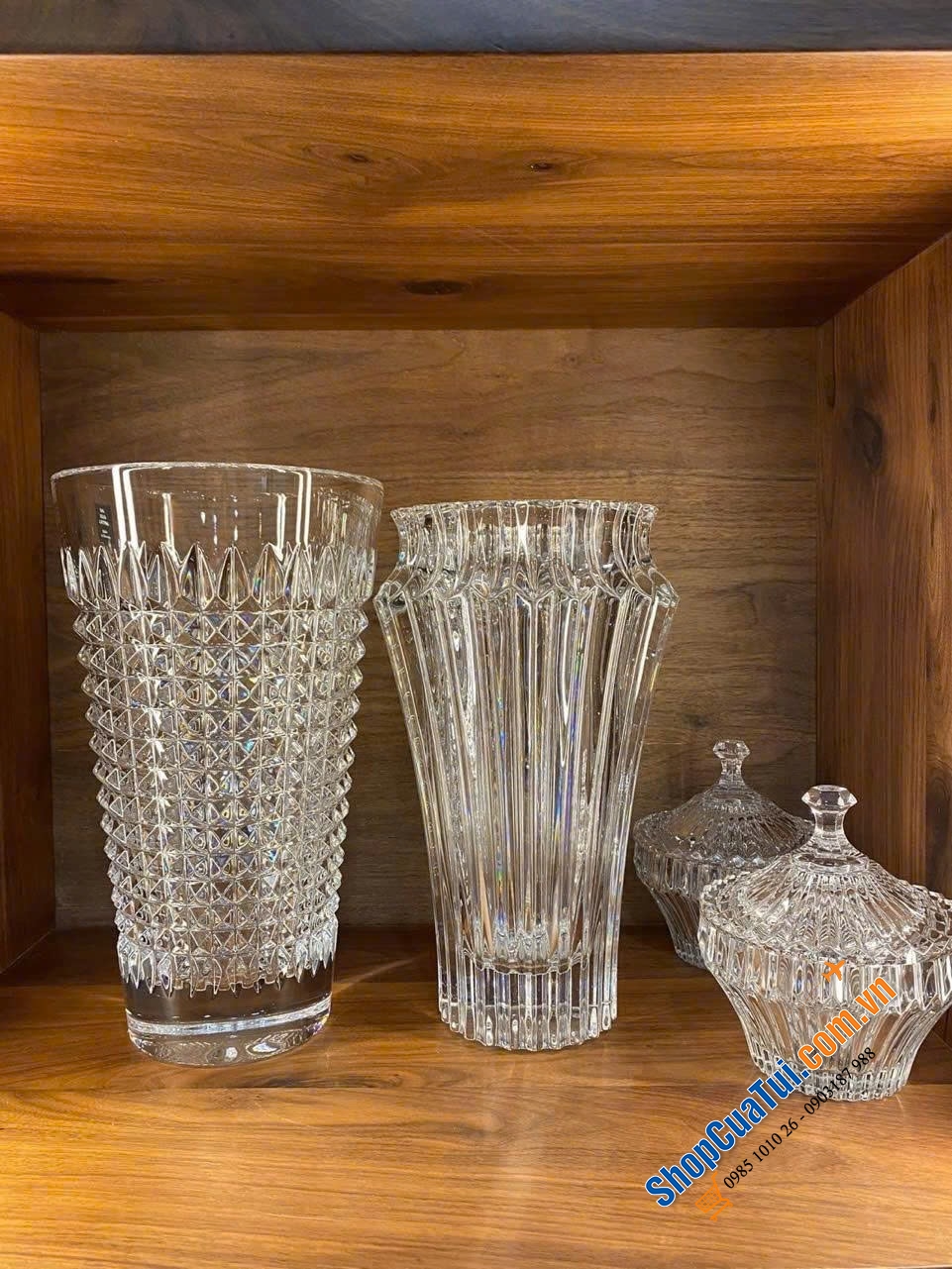 Lọ hoa Rogaska Diamond  27.5cm - lọ hoa pha lê nhấn mạnh sự hiện đại, thẩm mỹ