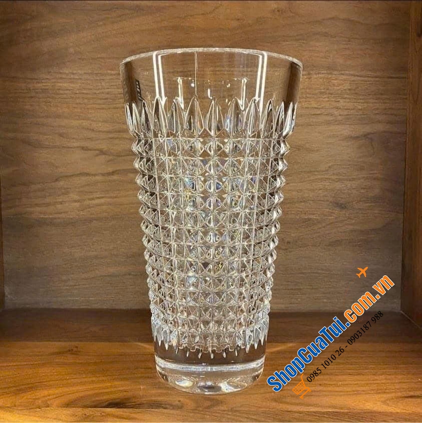 Lọ hoa Rogaska Diamond  27.5cm - lọ hoa pha lê nhấn mạnh sự hiện đại, thẩm mỹ