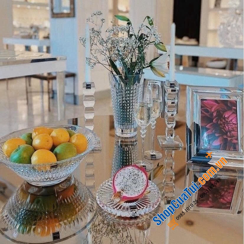 Lọ hoa Rogaska Diamond  27.5cm - lọ hoa pha lê nhấn mạnh sự hiện đại, thẩm mỹ