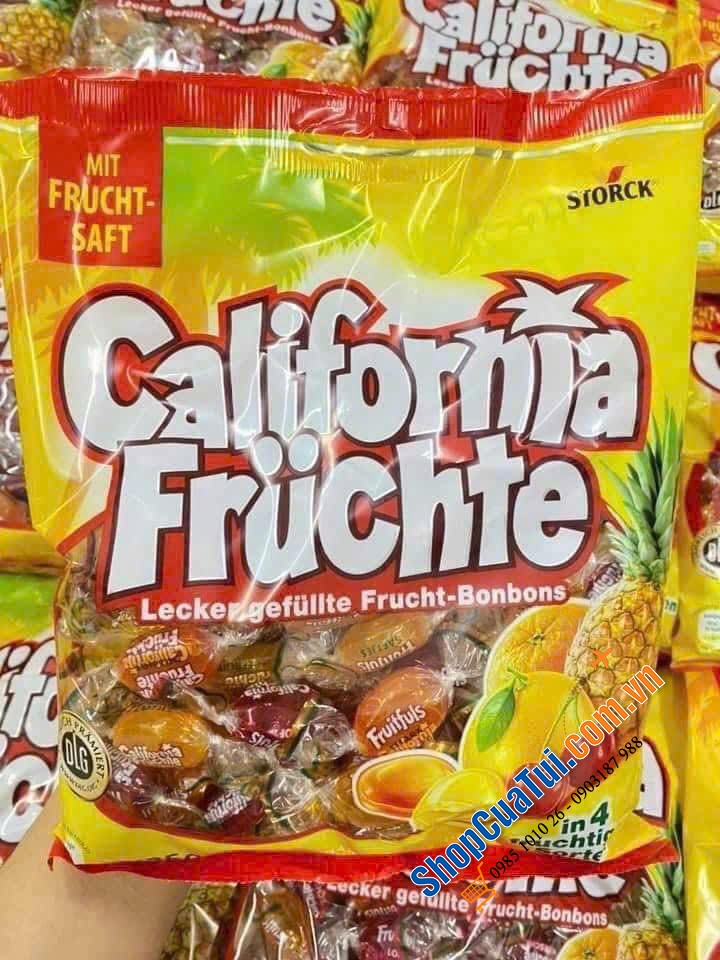 Kẹo trái cây Storck California Früchte (4 fruchtigen Sorten) 425gr - nội địa Đức.