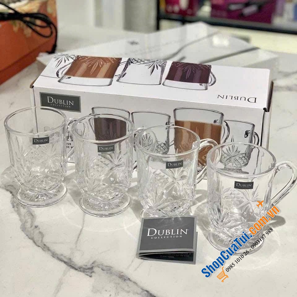 SET 4 CỐC PHA LÊ DUBLIN CÓ QUAI – SANG TRỌNG & TINH TẾ.
