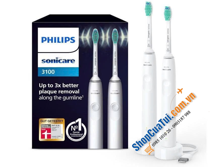 Set 2 bàn chải đánh răng điện Philips Sonicare HX3675/13.