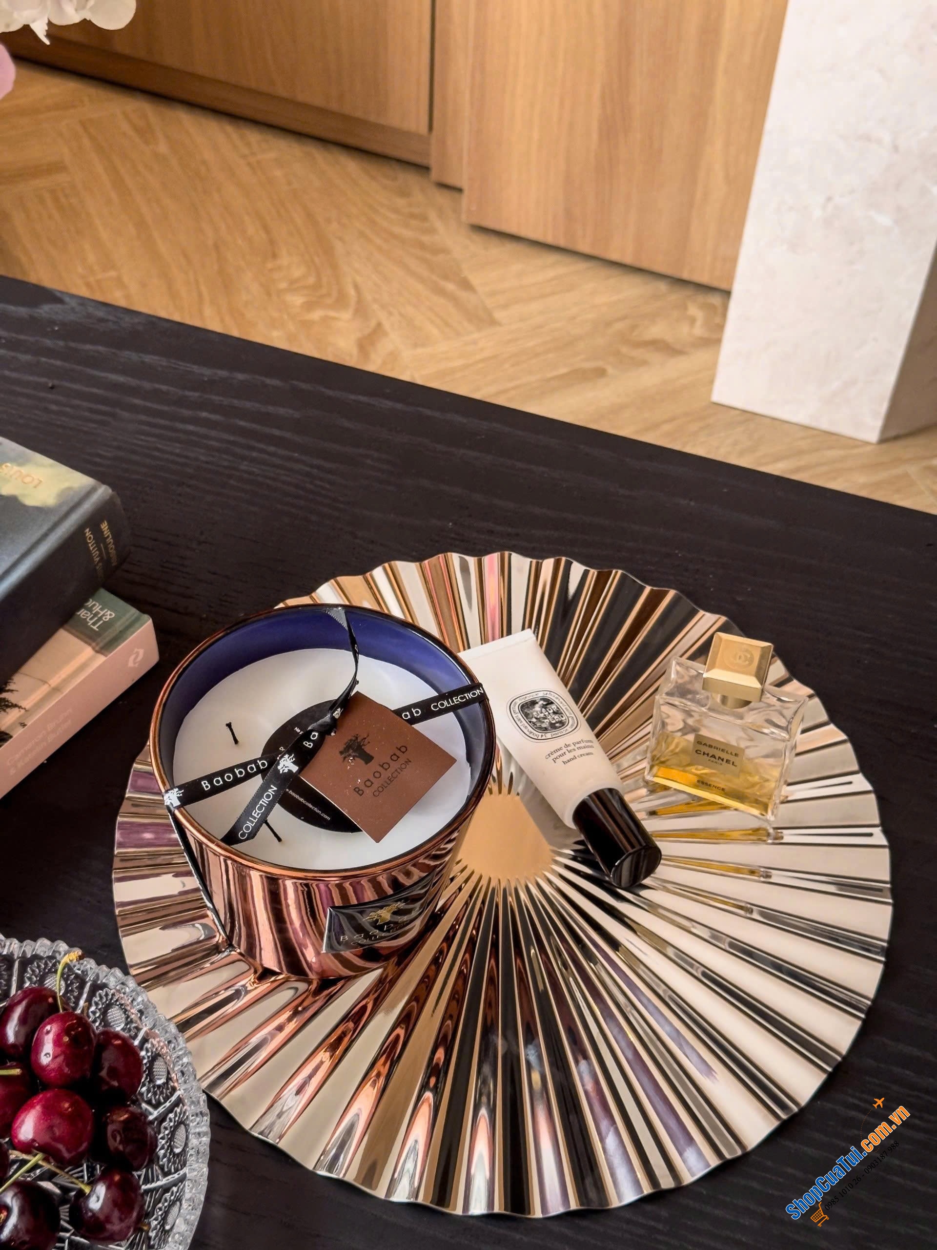 Đĩa trang trí Sambonet Snow Kyma 33cm.