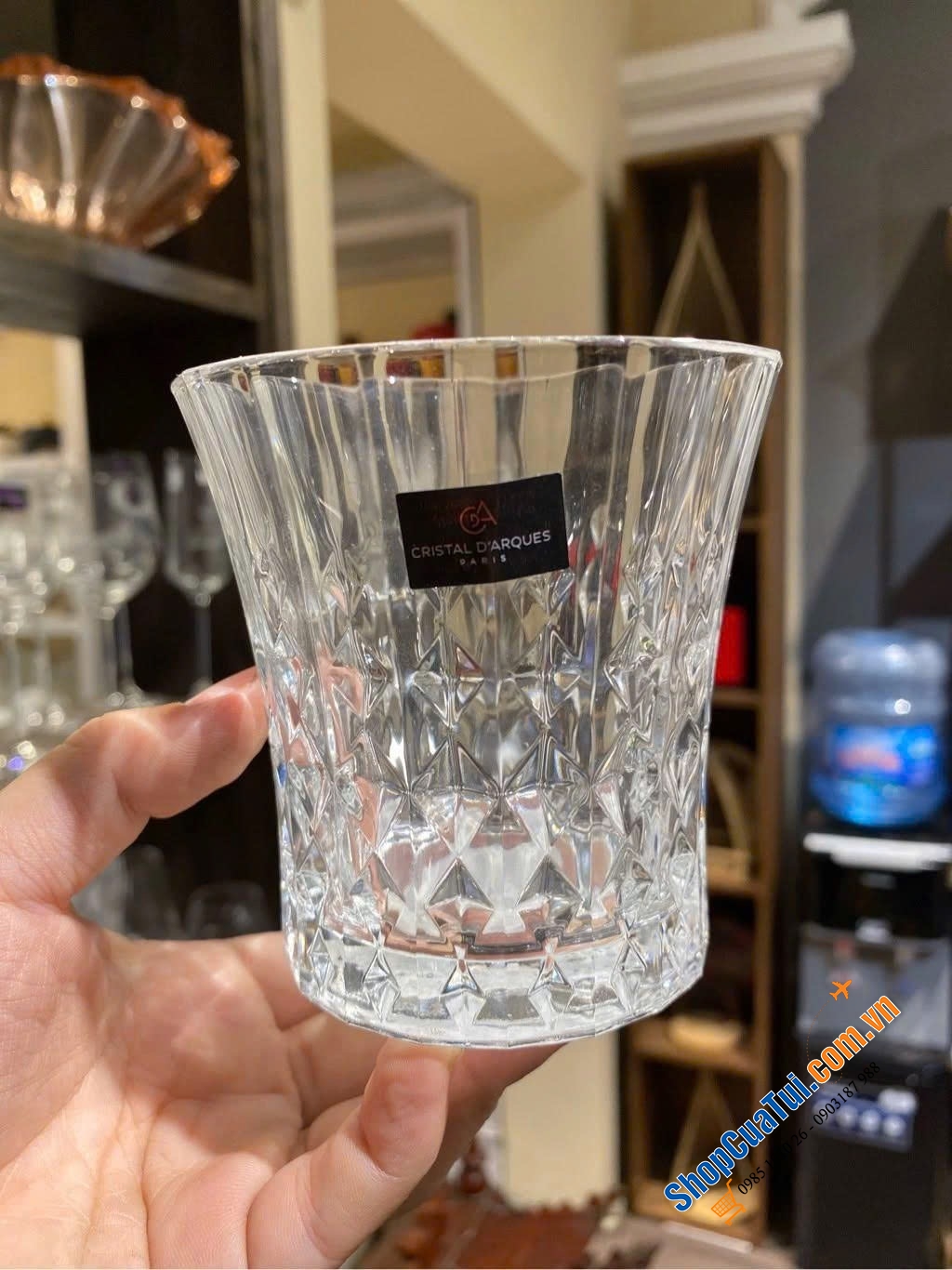 Sét 6 Ly và cốc uống rượu Lady Diamond - Made in France.