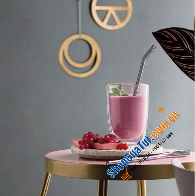 Set 4 ống hút Villeroy & Boch Artesano kèm chổi.