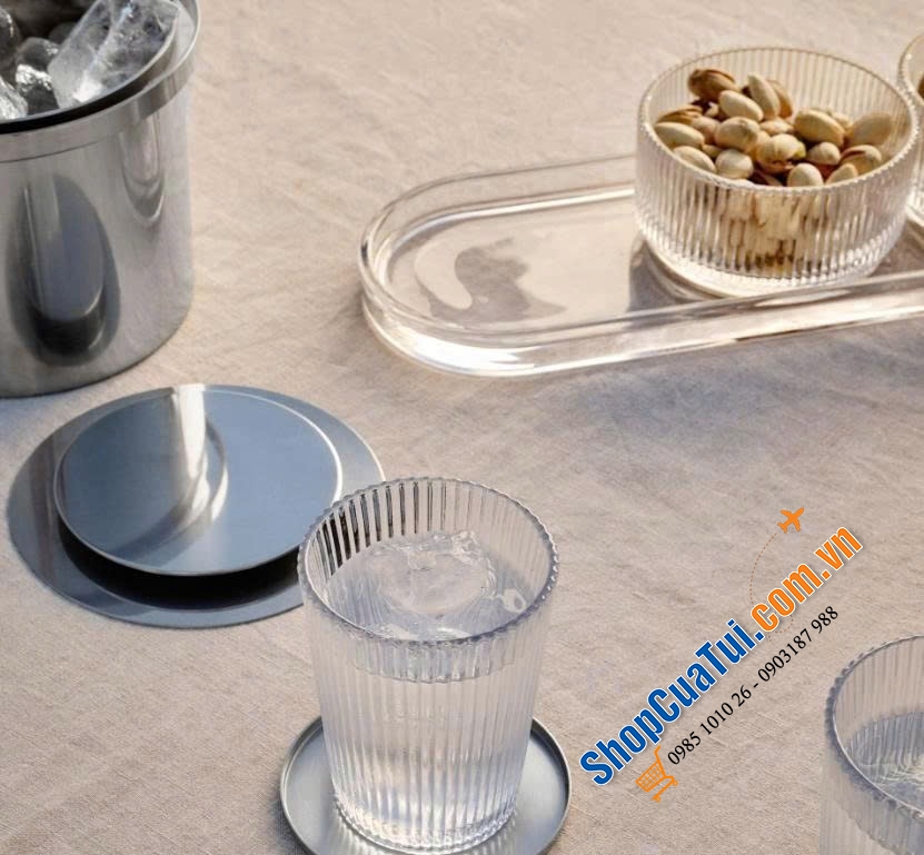 Set 3 bát kèm khay Pilastro Stelton.