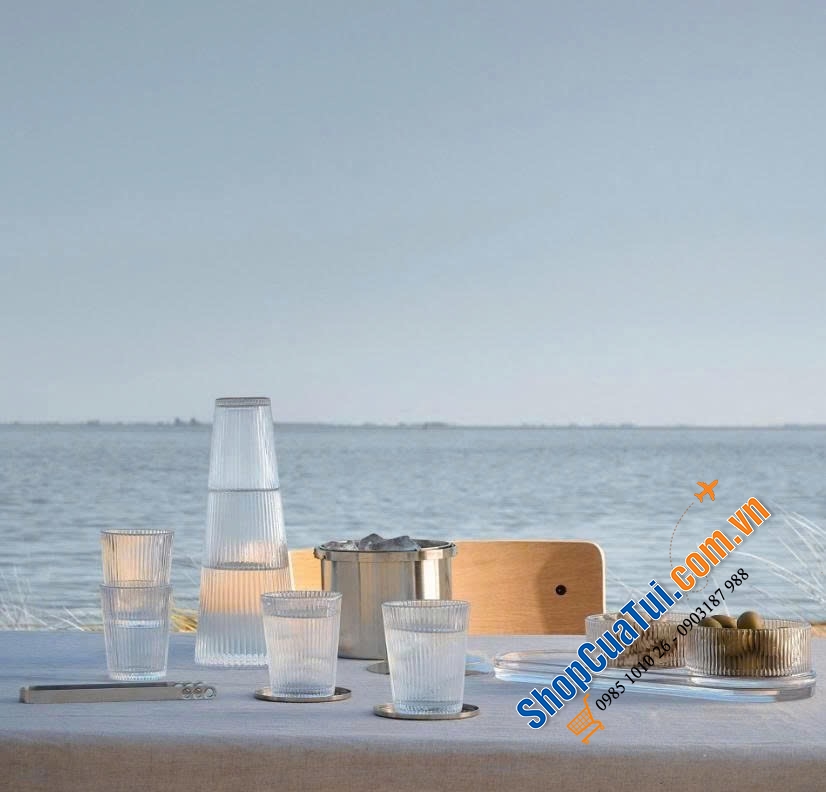 Set 3 bát kèm khay Pilastro Stelton.