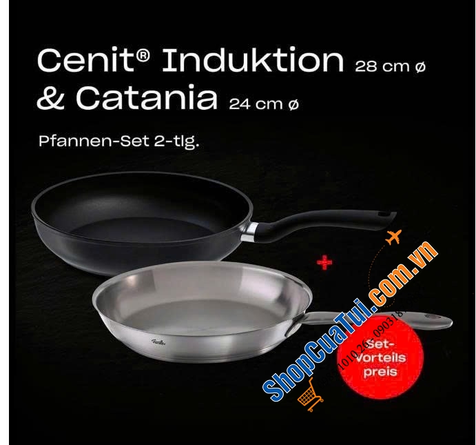 Set 2 chảo Fissler Catania Cenit Induktion.