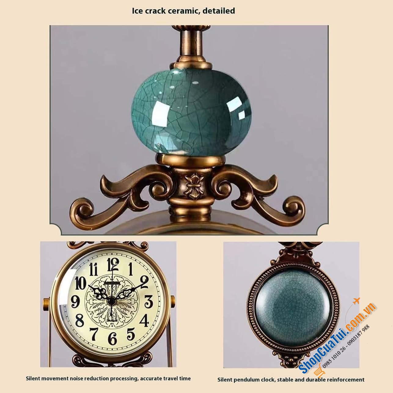 Đồng hồ cố điển Châu Âu Ayrely.