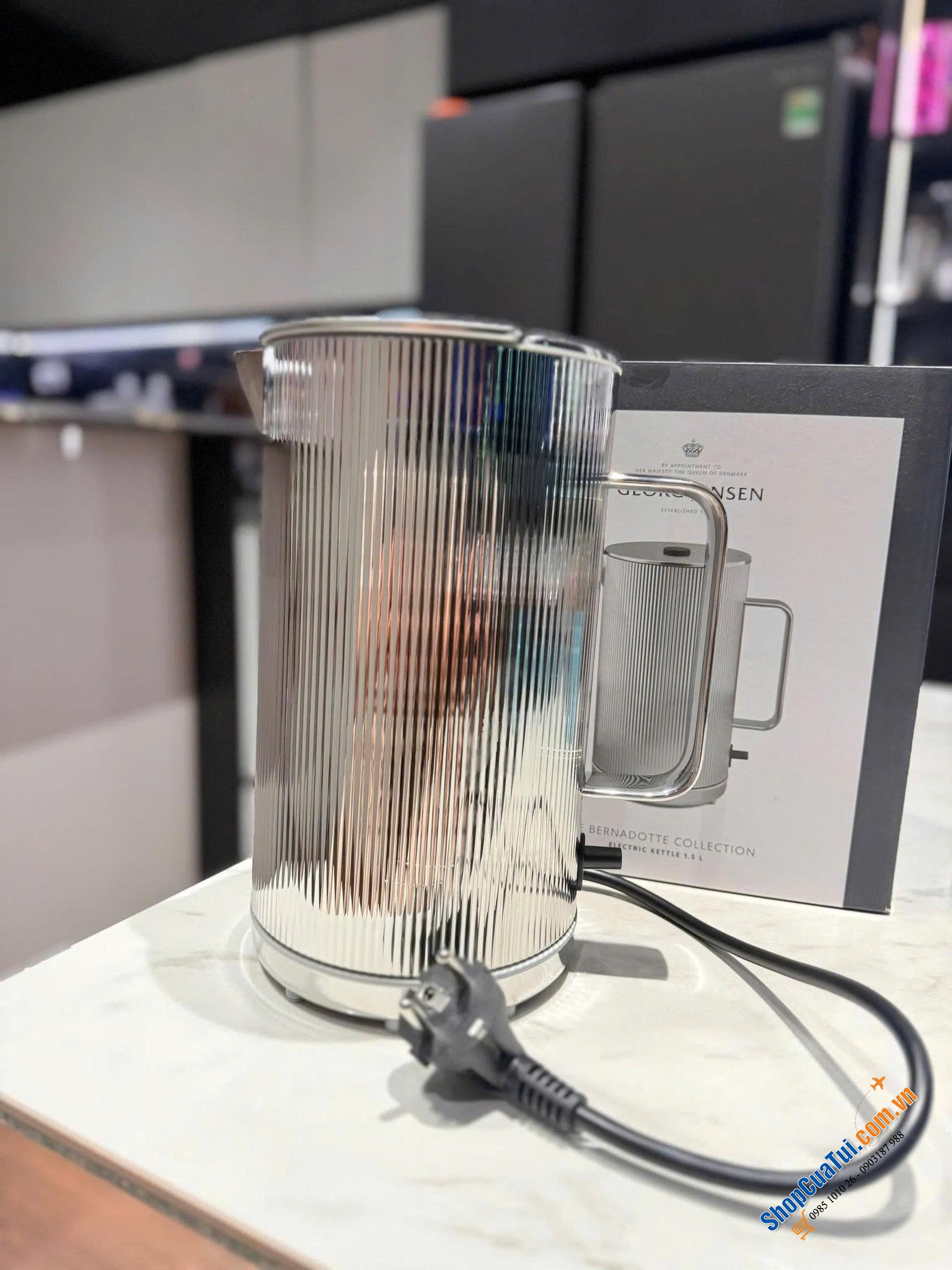 Ấm Siêu tốc Georg Jensen Bernadotte 1,5L.