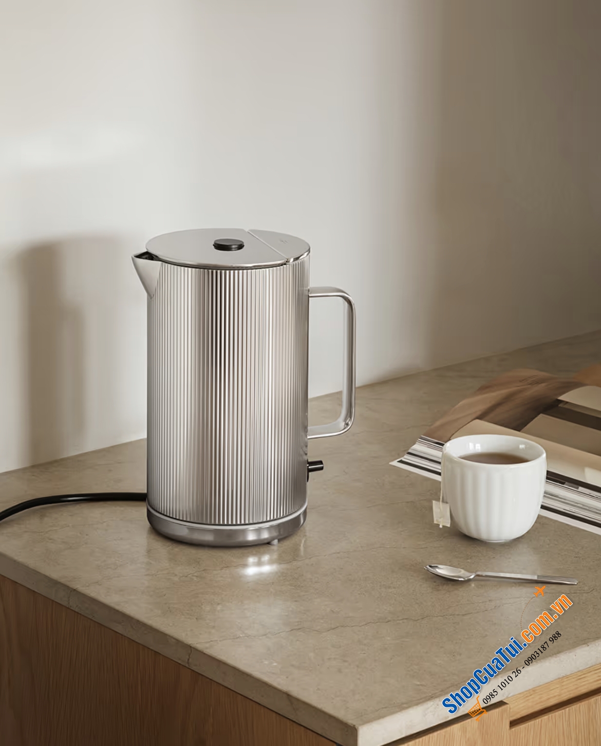 Ấm Siêu tốc Georg Jensen Bernadotte 1,5L.