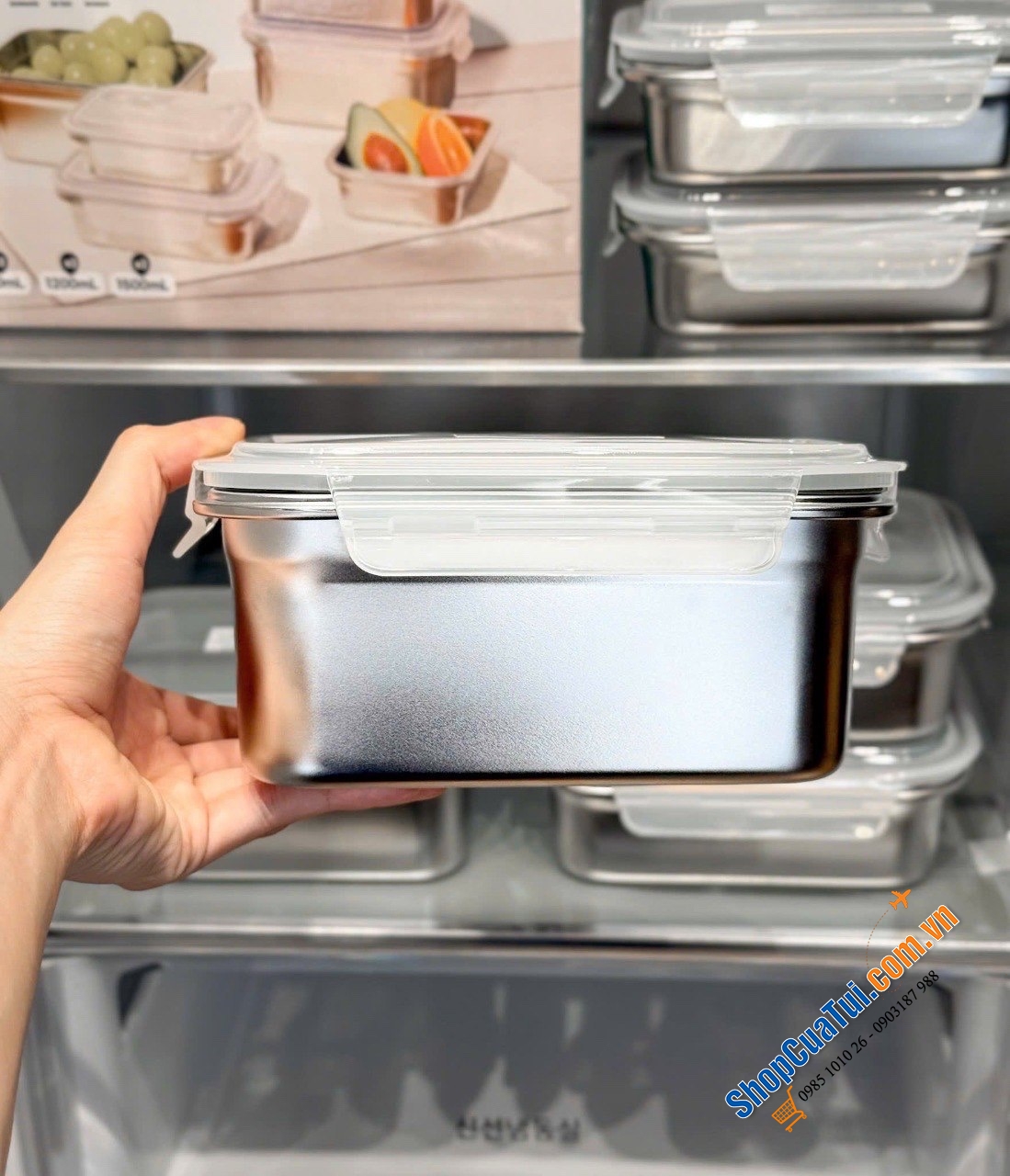 Sét 6 hộp inox đựng thực phẩm Neoflam KOREA phiên bản 2026