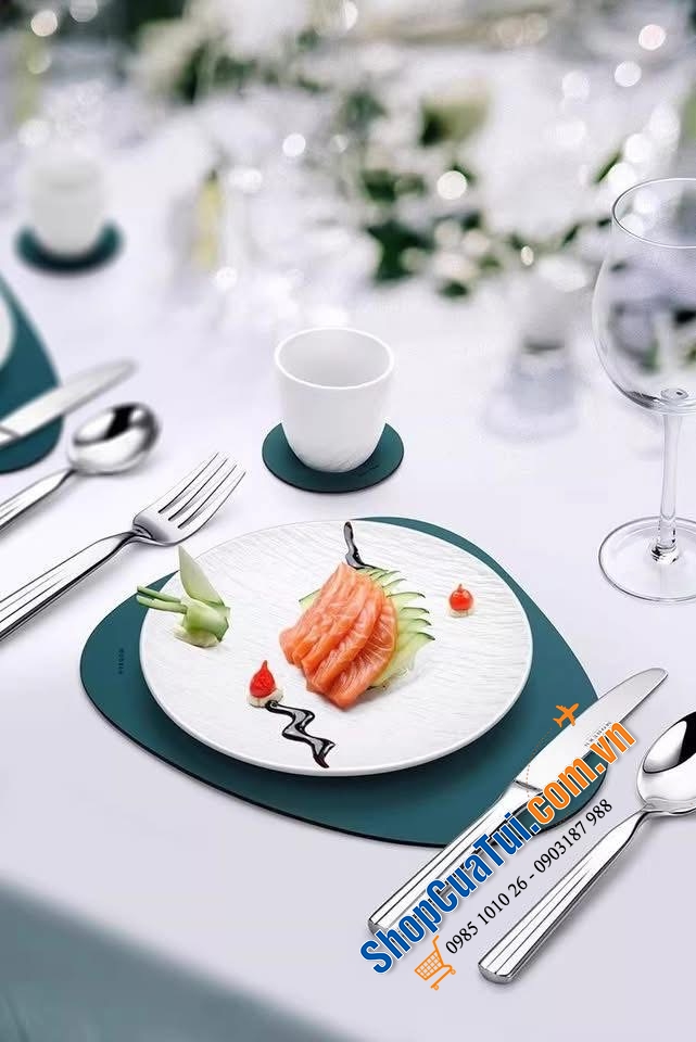 Set dao dĩa trứng rồng 24 món Modern mầu bạc & đồng.