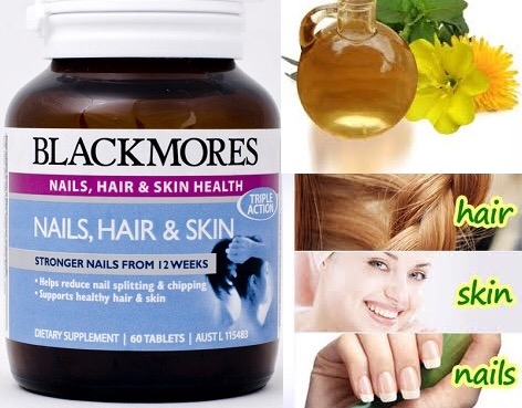 Blackmores Nail,Hair and Skin Của Úc - Giúp Da,Móng VàTóc Chắc Khỏe,Giảm Gãy Rụng