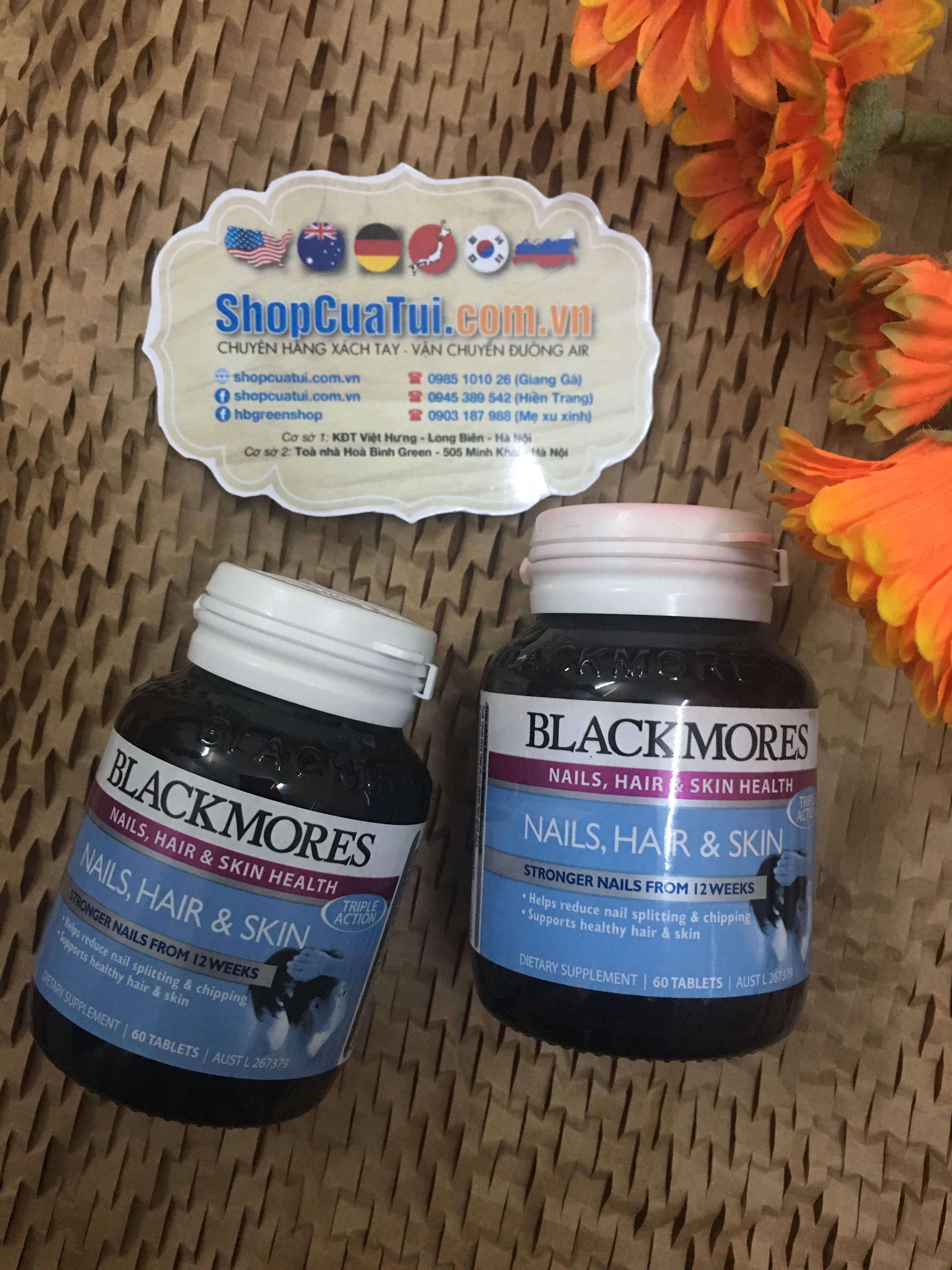 Blackmores Nail,Hair and Skin Của Úc - Giúp Da,Móng VàTóc Chắc Khỏe,Giảm Gãy Rụng